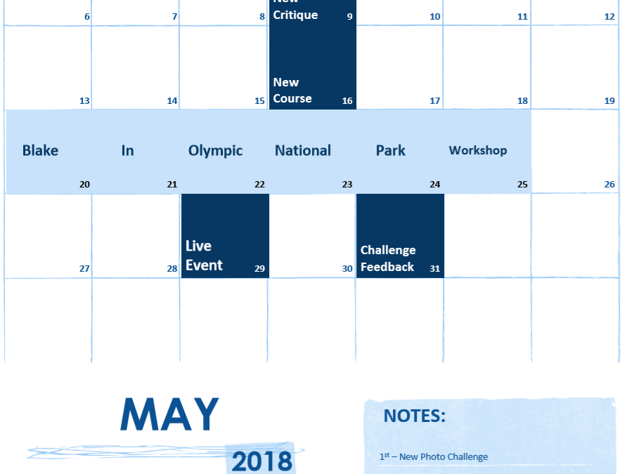 May 2018 Calendar of Events