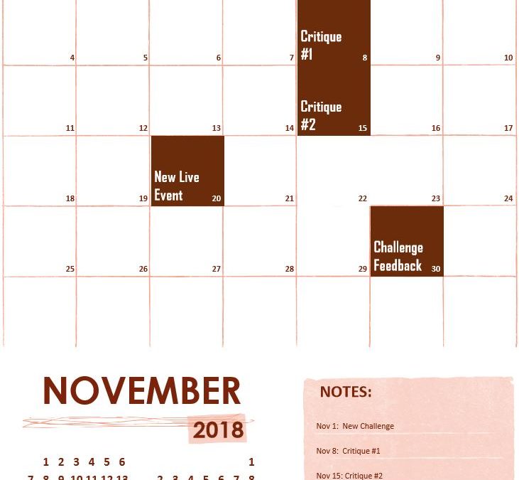 November Schedule of Events on f.64 Elite